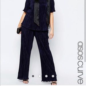 ASOS curve pleated navy pants size 20